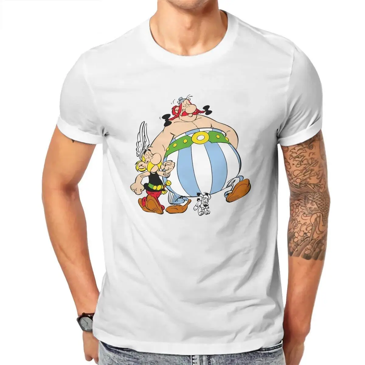 Vintage Obelix And Dogmatix And Asterix T-Shirts Men Crewneck Cotton T Shirt Short Sleeve Tee Shirt Summer Clothes
Vintage Obelix And Dogmatix And Asterix T-Shirts Men Crewneck Cotton T Shirt Short Sleeve Tee Shirt Summer Clothes