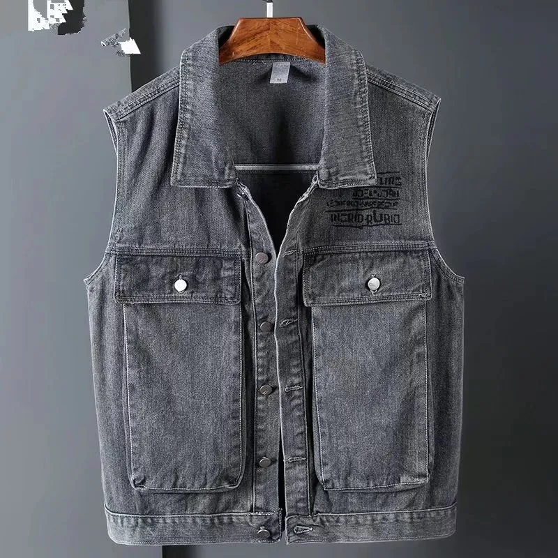 2022 Mens Lapel Denim Vests Black Casual Denim Waistcoat Regular Fashion Jeans Sleeveless Jacket Male Vest Tops Mens Clothes
2022 Mens Lapel Denim Vests Black Casual Denim Waistcoat Regular Fashion Jeans Sleeveless Jacket Male Vest Tops Mens Clothes