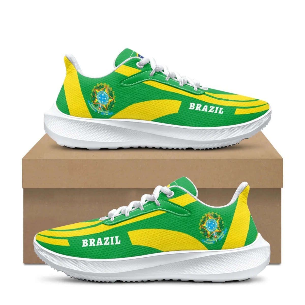 Женские амортизирующие кроссовки, мягкая дышащая обувь с рисунком бразильского флага, на шнуровке, для путешествий, арт-стиль индейцев, весна-осень
Женские амортизирующие кроссовки, мягкая дышащая обувь с рисунком бразильского флага, на шнуровке, для путешествий, арт-стиль индейцев, весна-осень