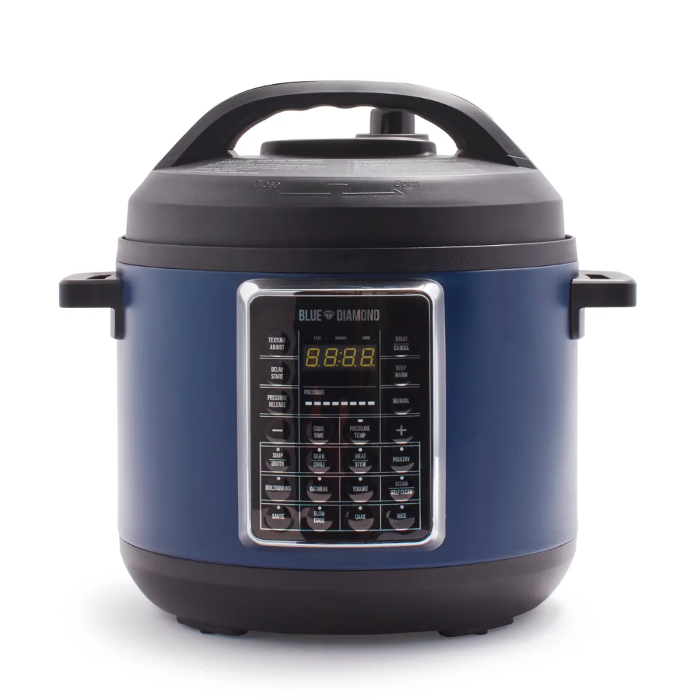 

Blue Diamond Weekday Wonder 16-in-1 Diamond-Infused Nonstick 6 Quart Pressure Cooker, Slow Cooker, and More