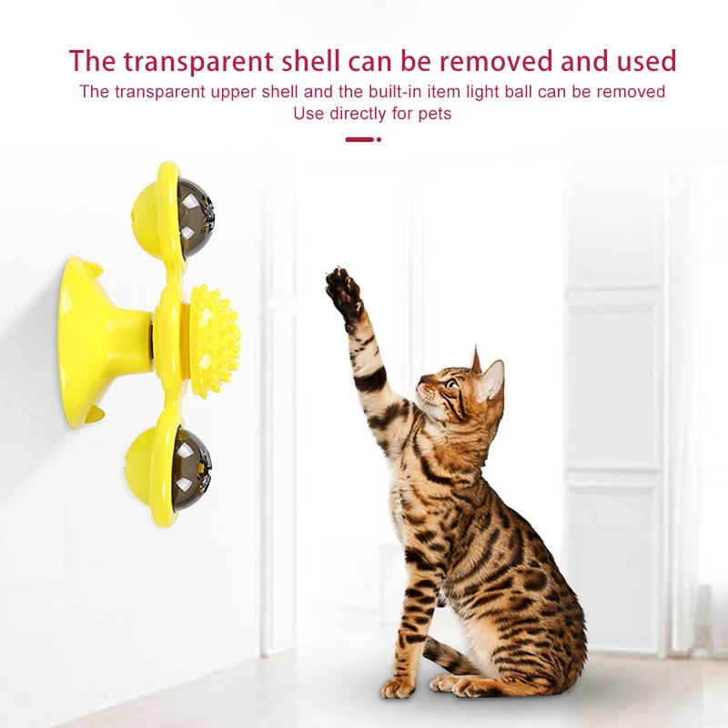 Windmill Cat Toy Interactive Catnip Toy for Indoor Cats with Suction Catnip Ball & Lighting Ball,Funny Massage Scratching Tickle
Windmill Cat Toy Interactive Catnip Toy for Indoor Cats with Suction Catnip Ball & Lighting Ball,Funny Massage Scratching Tickle