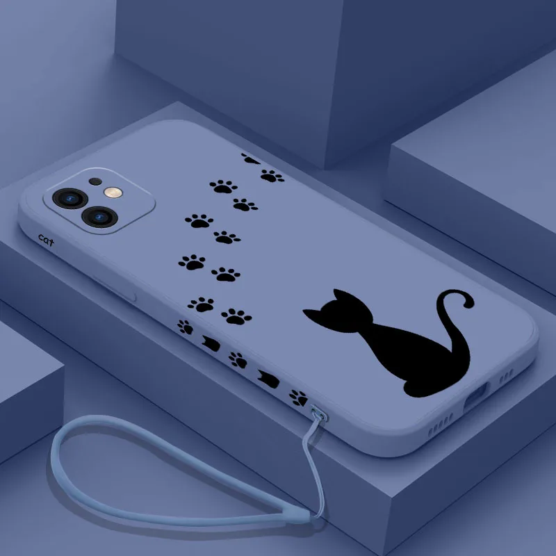 Cat Footprints Phone Case For iPhone 14 13 12 11 Pro Max Mini X XR XS MAX SE20 8 7 Plus 6 6S Plus Silicone Cases with Hand Strap
Cat Footprints Phone Case For iPhone 14 13 12 11 Pro Max Mini X XR XS MAX SE20 8 7 Plus 6 6S Plus Silicone Cases with Hand Strap