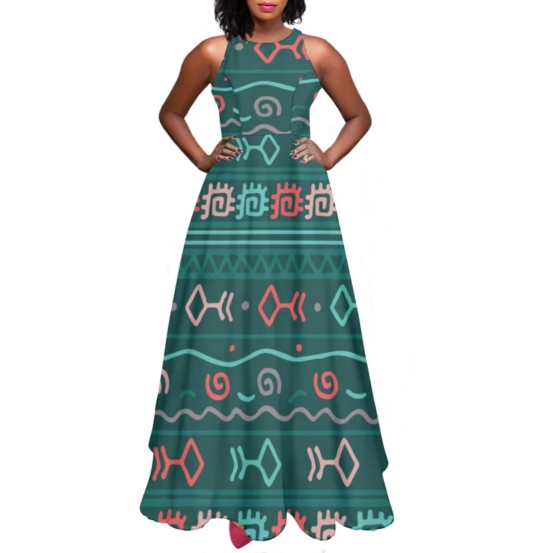 American Tribal Pattern Women Long Flare Dress Vintage Lady Vestido Feminino Streetwear Female Sleeveless Sundress with Pocket
American Tribal Pattern Women Long Flare Dress Vintage Lady Vestido Feminino Streetwear Female Sleeveless Sundress with Pocket