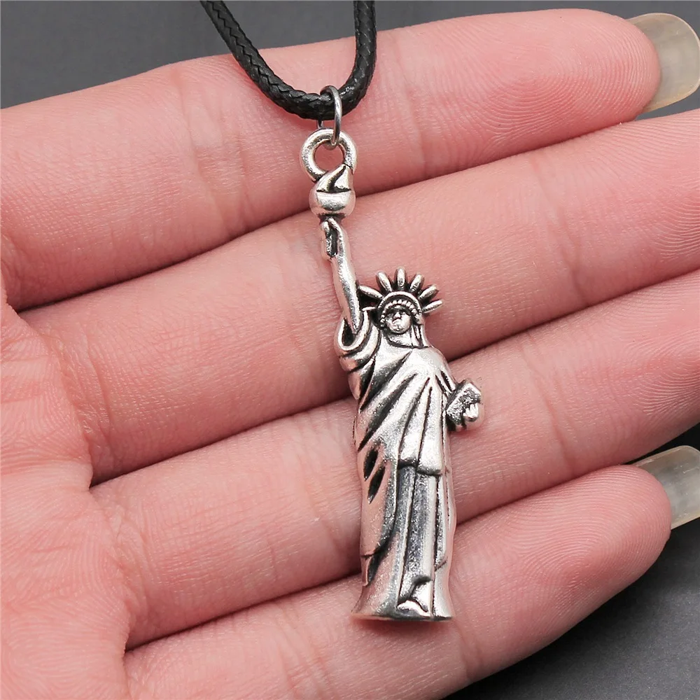 Dropshipping 2 Colors 49x14mm Statue Of Liberty Pendant Faux Black Leather Rope Chain Necklace
Dropshipping 2 Colors 49x14mm Statue Of Liberty Pendant Faux Black Leather Rope Chain Necklace