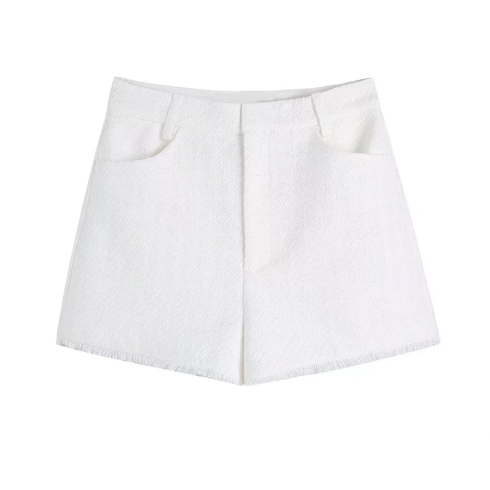 Women's 2022 Spring Fashion Versatile Pants Hem Trim Textured Shorts Casual Side Pockets High Waist Pants Chic Women's Pants
Women's 2022 Spring Fashion Versatile Pants Hem Trim Textured Shorts Casual Side Pockets High Waist Pants Chic Women's Pants