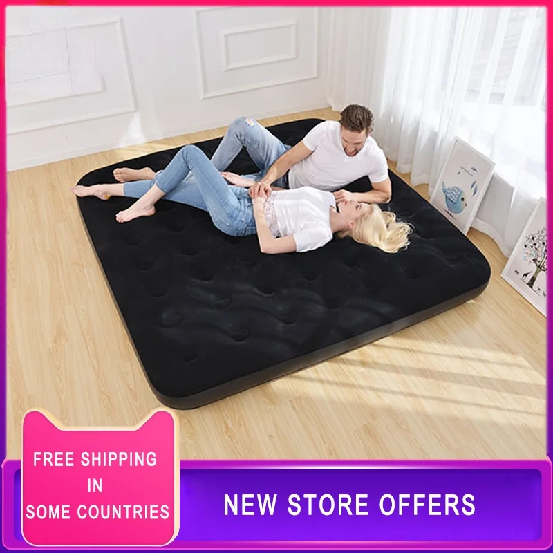 203*152cm Single/double Person Use Comfortable Collapsible Inflatable Camping Bed Inflatable Home Mattress Air Bed Sleeping Mat
203*152cm Single/double Person Use Comfortable Collapsible Inflatable Camping Bed Inflatable Home Mattress Air Bed Sleeping Mat