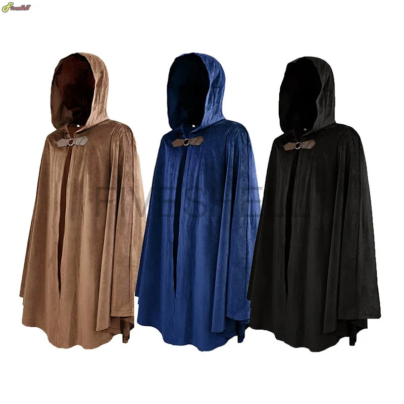 Men Medieval Vampire Pirate Robe Halloween Cosplay Cloak Cape Hooded Retro Long Suede Cloak Costume Plus Size 3XL
Men Medieval Vampire Pirate Robe Halloween Cosplay Cloak Cape Hooded Retro Long Suede Cloak Costume Plus Size 3XL