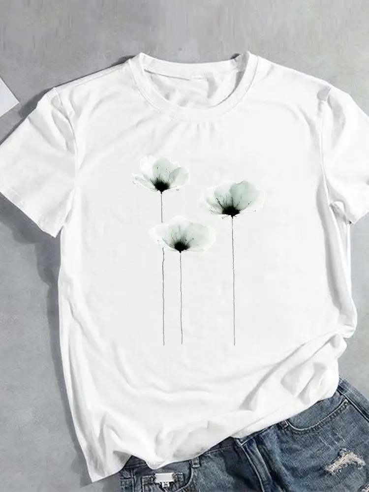 Graphic Tee Clothes Short Sleeve Print T Female Clothing Watercolor Plant Lovely Trend Women Fashion Lady Casual T-shirts
Graphic Tee Clothes Short Sleeve Print T Female Clothing Watercolor Plant Lovely Trend Women Fashion Lady Casual T-shirts