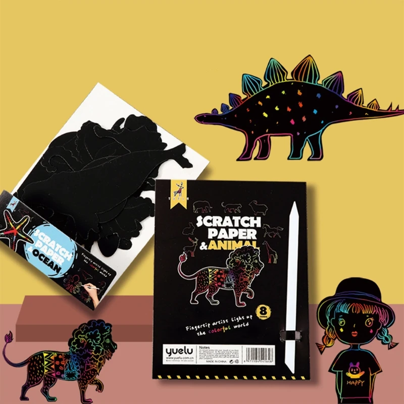 8Pcs Creative Painting Set Cartoon Scratching Paper Painting Set DIY Crafts Scratch Paperboard Interactive Drawing Kit A2UB
8Pcs Creative Painting Set Cartoon Scratching Paper Painting Set DIY Crafts Scratch Paperboard Interactive Drawing Kit A2UB
