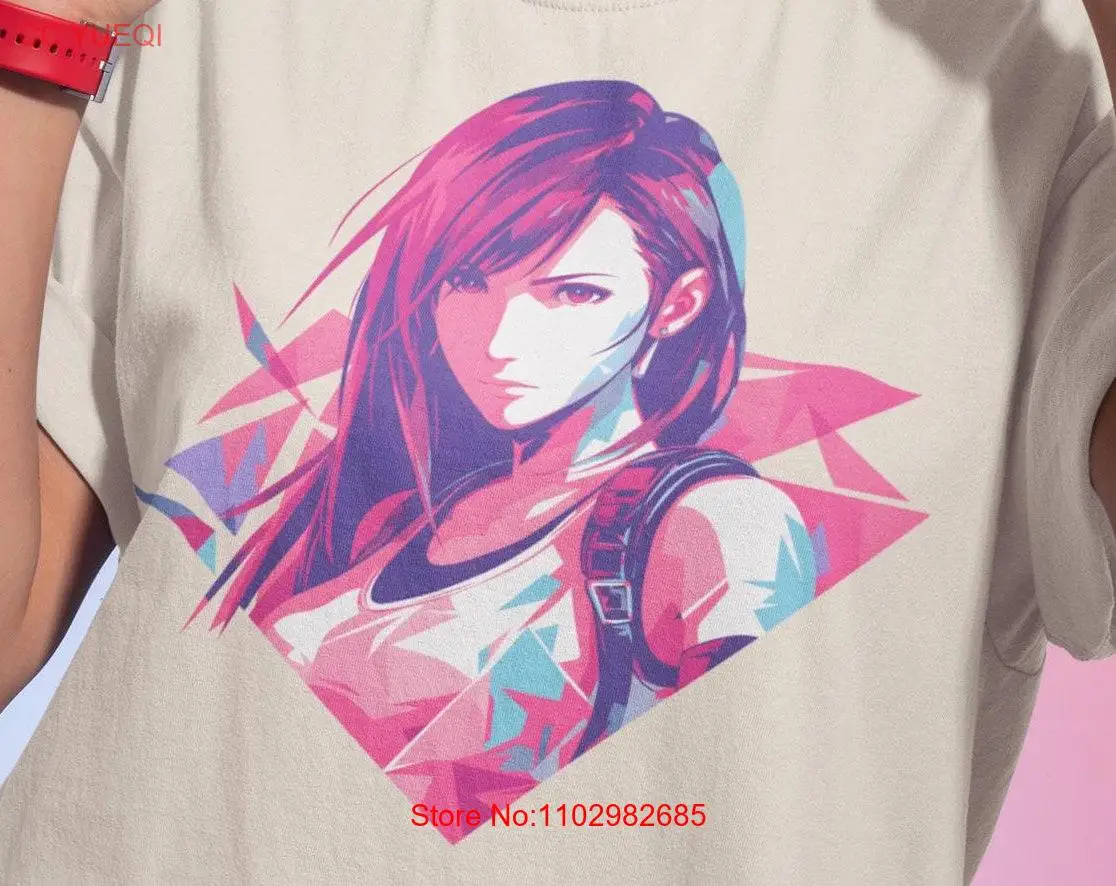 Tifa Retro Style Softstyle T Shirt FF7 Final Fantasy FF Merch Moogle long or short sleeves