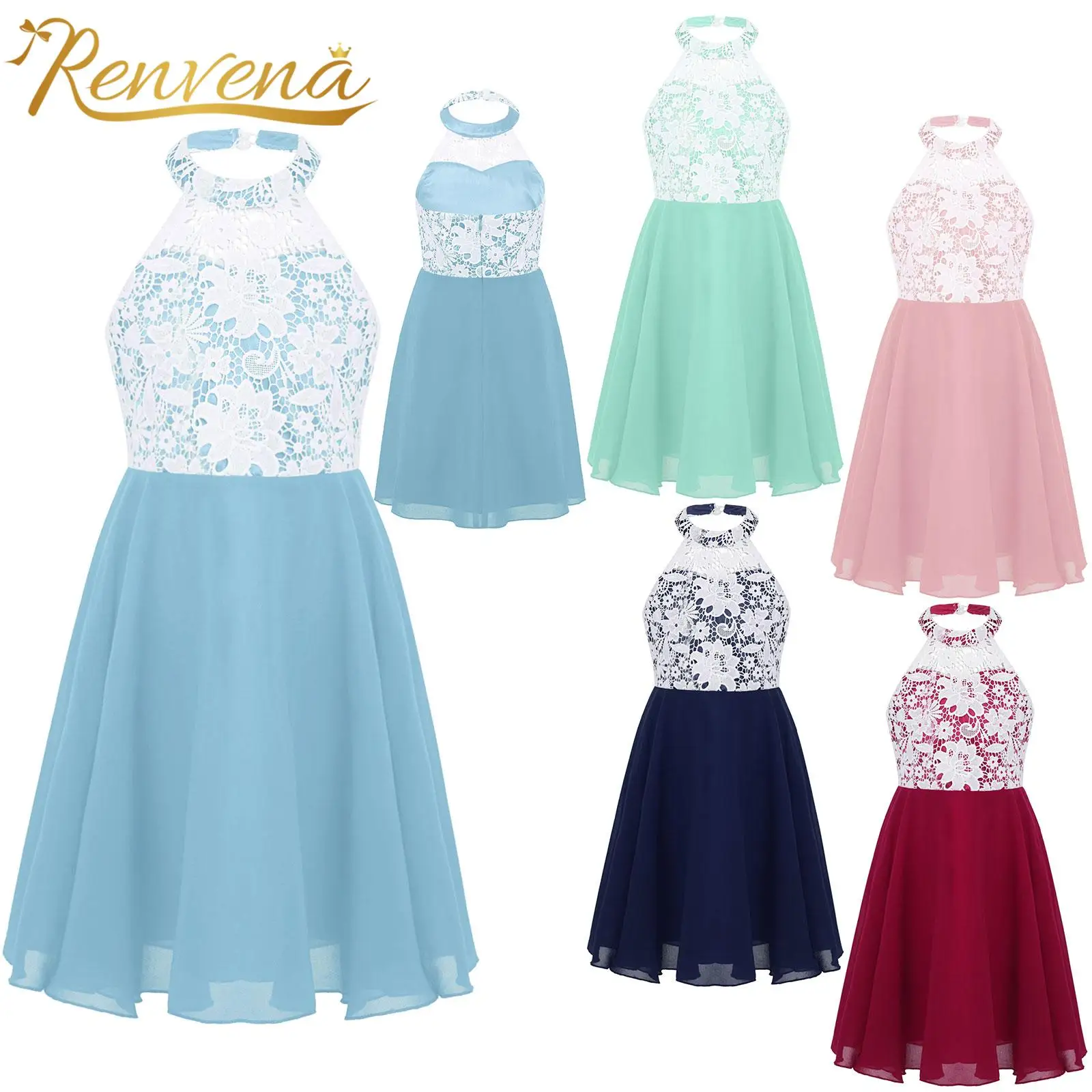 Elegant Princess Dress For Girls Kids Halter Neck Floral Lace Chiffon Dress Children Sleeveless Dress Wedding Party Prom Gown
Elegant Princess Dress For Girls Kids Halter Neck Floral Lace Chiffon Dress Children Sleeveless Dress Wedding Party Prom Gown