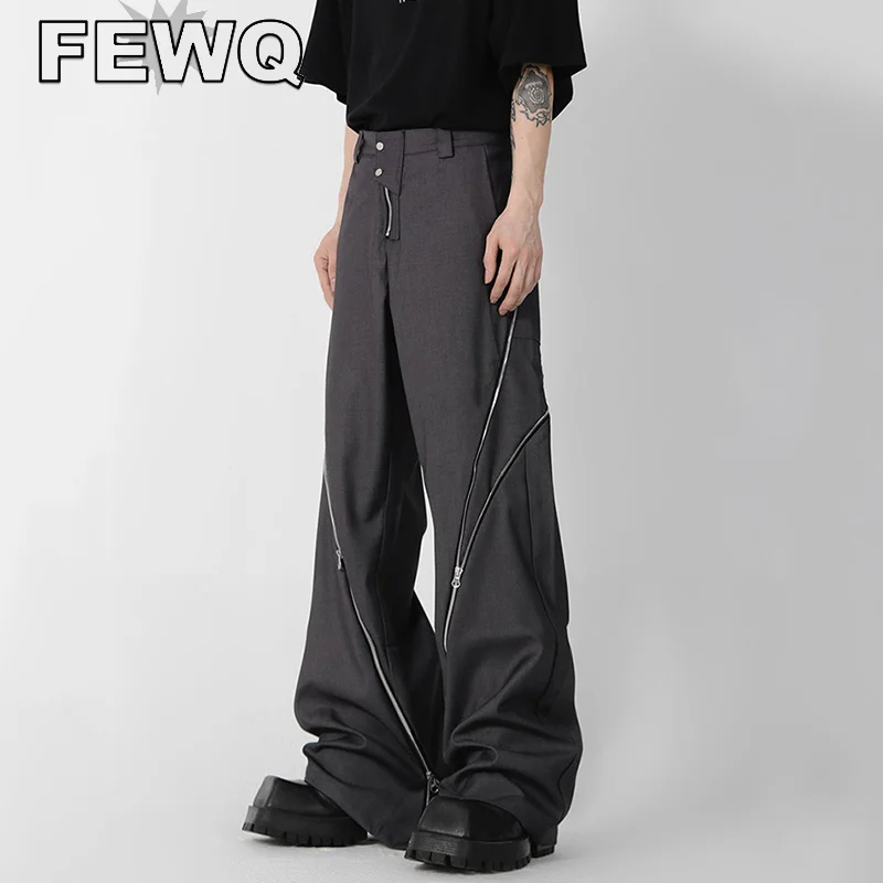 FEWQ Niche Design Zipper Slit Men Trousers Straight Tube Casual Pants 2023 Wide Leg Darkwear Solid Color Male Fashion 9A5414
FEWQ Niche Design Zipper Slit Men Trousers Straight Tube Casual Pants 2023 Wide Leg Darkwear Solid Color Male Fashion 9A5414