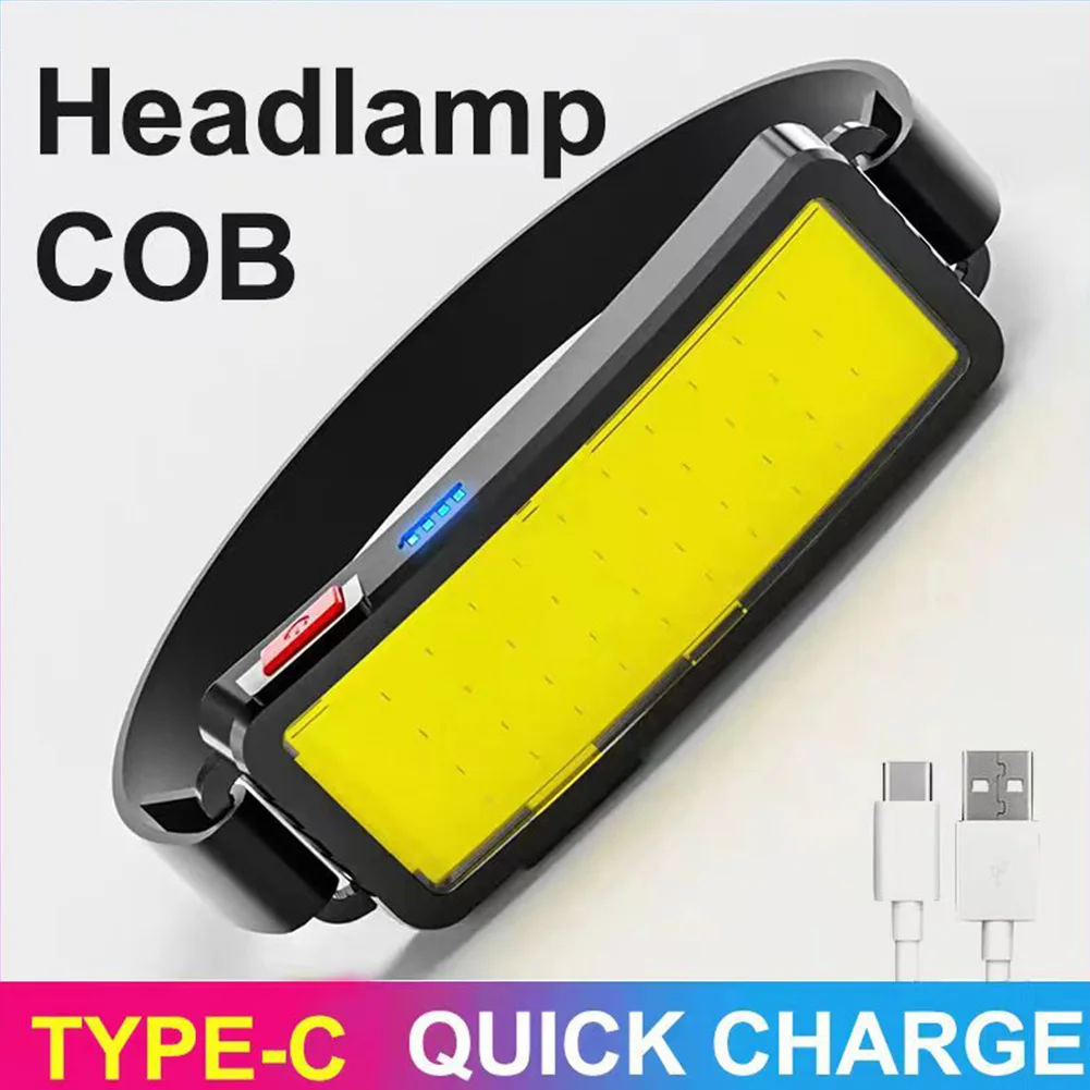 LED Headlamp COB USB Rechargeable Headlight Built-in Battery Flashlight Waterproof Head Torch High Brightness 3 Modes Work Light
LED Headlamp COB USB Rechargeable Headlight Built-in Battery Flashlight Waterproof Head Torch High Brightness 3 Modes Work Light