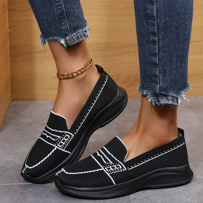 2022 Autumn Breathable Mesh Geometric Wedges Sneakers Slip-On Low Heel Square Toe Lazy Shoes Vulcanized Loafers Zapatos De Mujer
2022 Autumn Breathable Mesh Geometric Wedges Sneakers Slip-On Low Heel Square Toe Lazy Shoes Vulcanized Loafers Zapatos De Mujer