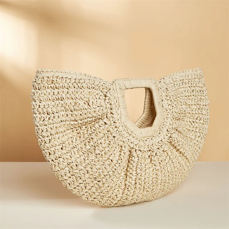 Ladies Moon Design Basket Shopper Bag Beach Straw Bag Summer Woven Travel Handbag For Women Luxury Large Capacity Shoulder Bags
Ladies Moon Design Basket Shopper Bag Beach Straw Bag Summer Woven Travel Handbag For Women Luxury Large Capacity Shoulder Bags