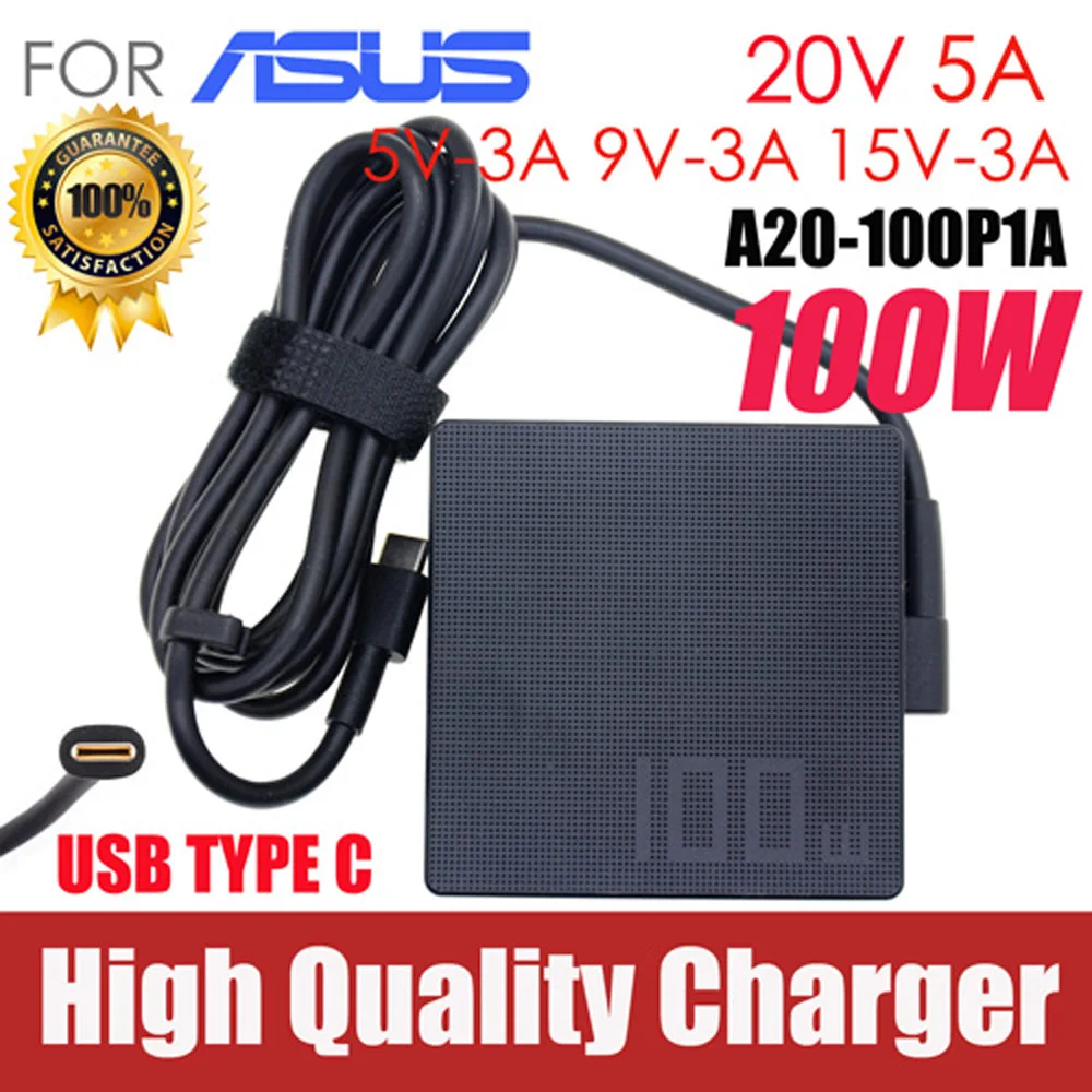 A20-100P1A laptop charger for ASUS ROG Zephyru 100W 20V 5A Type-C Adapter GV301QH G533QM GA401QE GA401QM GA503QM GA551QS GX703HS
A20-100P1A laptop charger for ASUS ROG Zephyru 100W 20V 5A Type-C Adapter GV301QH G533QM GA401QE GA401QM GA503QM GA551QS GX703HS