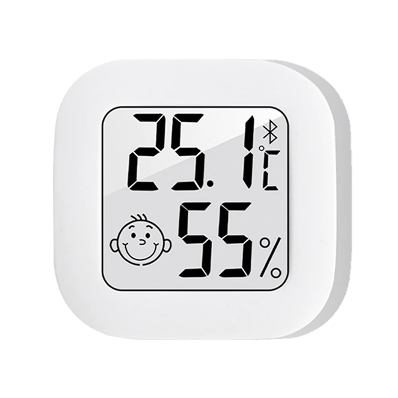 Цифровой термометр-гигрометр Smile, мини-термометр с ЖК дисплеем, совместим с Bluetooth, комнатный датчик влажности и температуры
Цифровой термометр-гигрометр Smile, мини-термометр с ЖК дисплеем, совместим с Bluetooth, комнатный датчик влажности и температуры