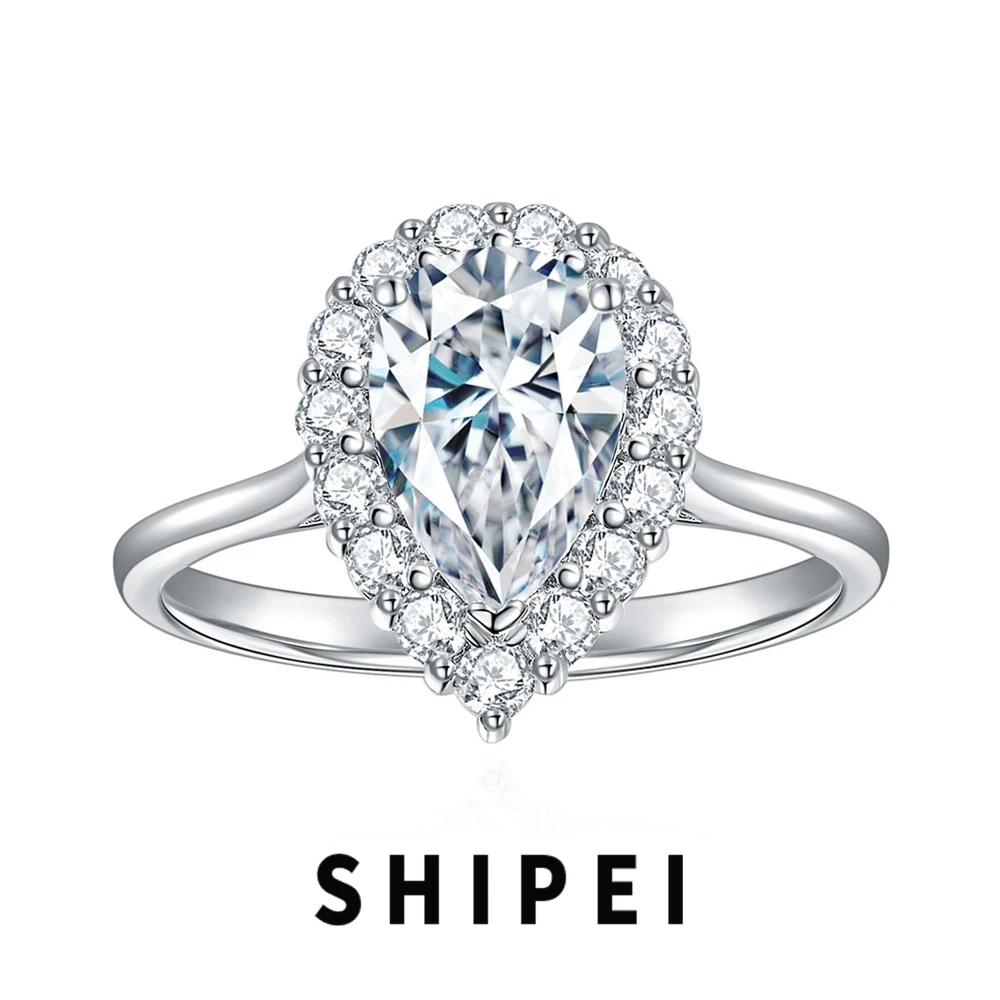 SHIPEI 6*9 MM Pear 3EX D Moissanite Diamond Ring Jewelry Wedding Engagement Sparkling 100% 925 Sterling Silver Anniversary Gift
SHIPEI 6*9 MM Pear 3EX D Moissanite Diamond Ring Jewelry Wedding Engagement Sparkling 100% 925 Sterling Silver Anniversary Gift