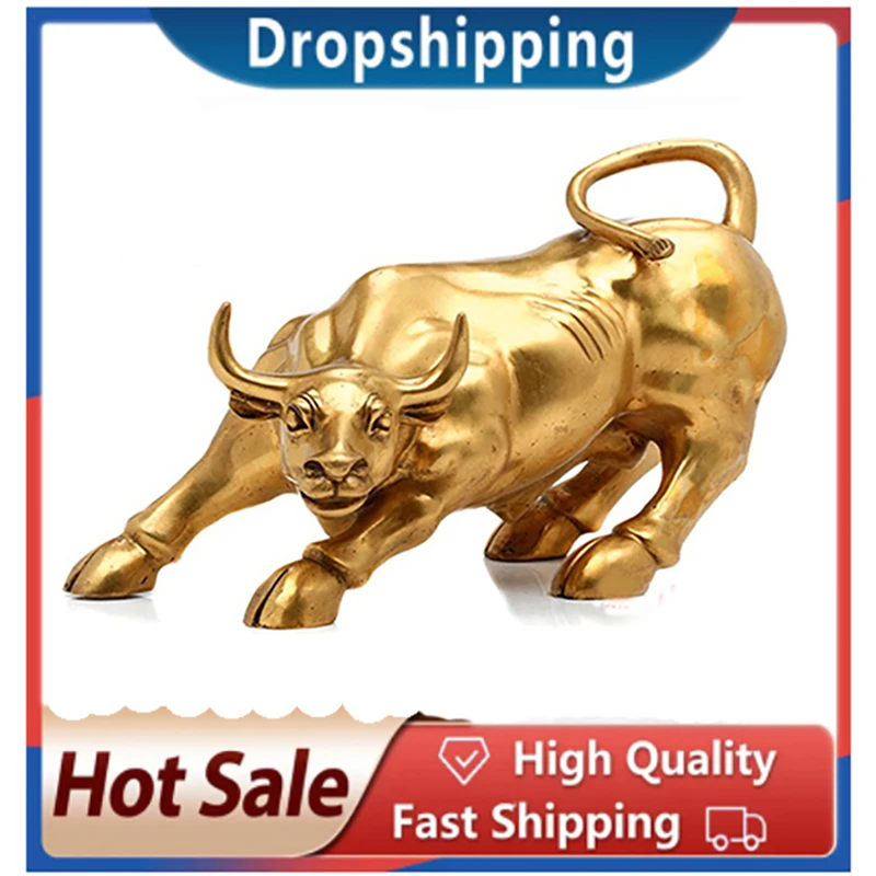 100% Brass Bull Wall Street Cattle Sculpture Copper Cow Statue Mascot Exquisite Crafts Ornament Office Decoration Business Gift
100% Brass Bull Wall Street Cattle Sculpture Copper Cow Statue Mascot Exquisite Crafts Ornament Office Decoration Business Gift
