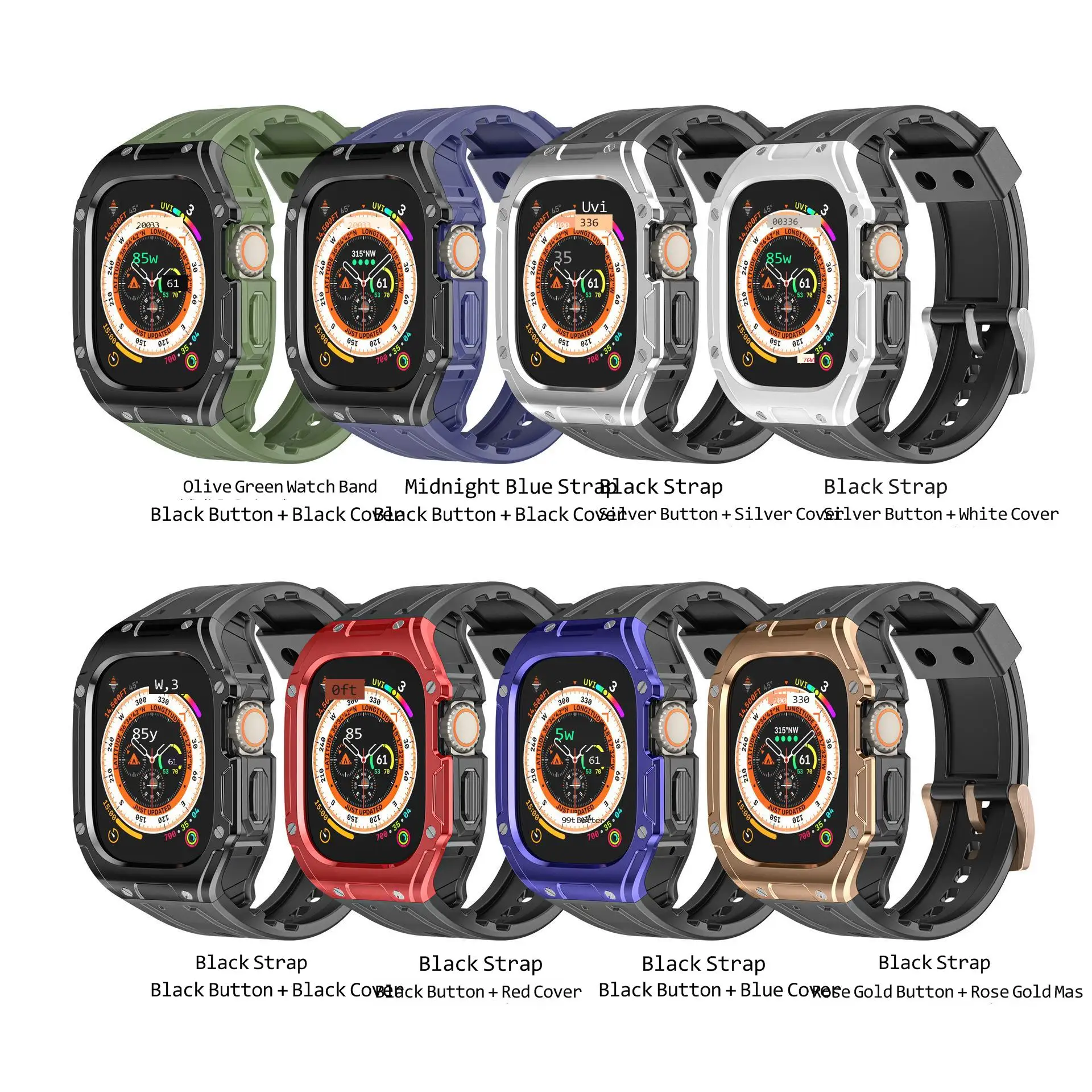 Silicone strap +pc case for Apple Watch Ultra 49mm Barrel TPU Watch Strap Sports Outdoor Watch Strap iwatch 8 New 
Silicone strap +pc case for Apple Watch Ultra 49mm Barrel TPU Watch Strap Sports Outdoor Watch Strap iwatch 8 New