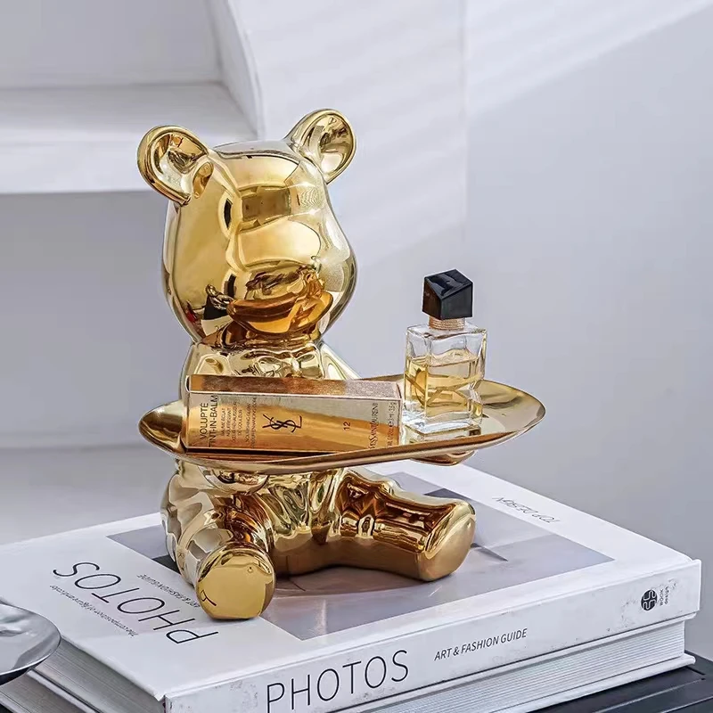 Room Decor Electroplated Tray Bear Sculptures Figurines Desk Accessories Luxury Ceramic Cartoon Bear Statue Ornaments For Home G
Room Decor Electroplated Tray Bear Sculptures Figurines Desk Accessories Luxury Ceramic Cartoon Bear Statue Ornaments For Home G
