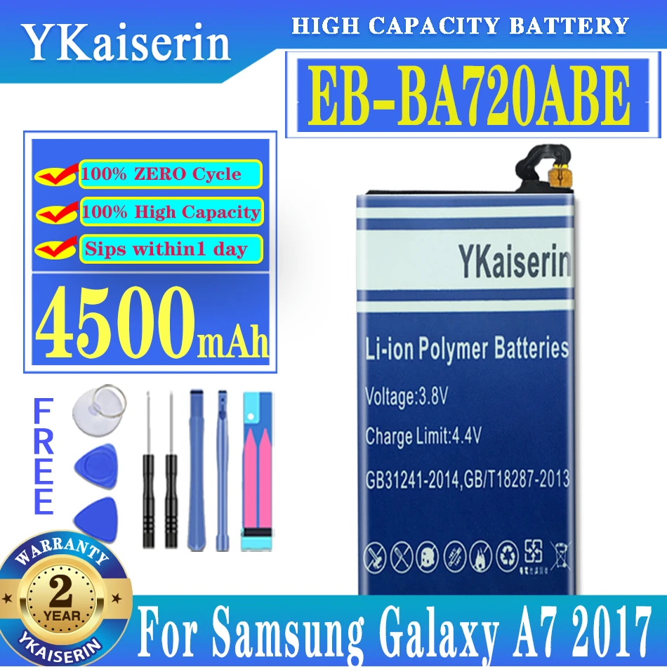 Аккумулятор ykaisсеребрин для Samsung Galaxy A7 4500 EB-BA720ABE A720F A720S J7 Pro J7Pro SM-A720 J7 2017 + Бесплатные инструменты
Аккумулятор ykaisсеребрин для Samsung Galaxy A7 4500 EB-BA720ABE A720F A720S J7 Pro J7Pro SM-A720 J7 2017 + Бесплатные инструменты