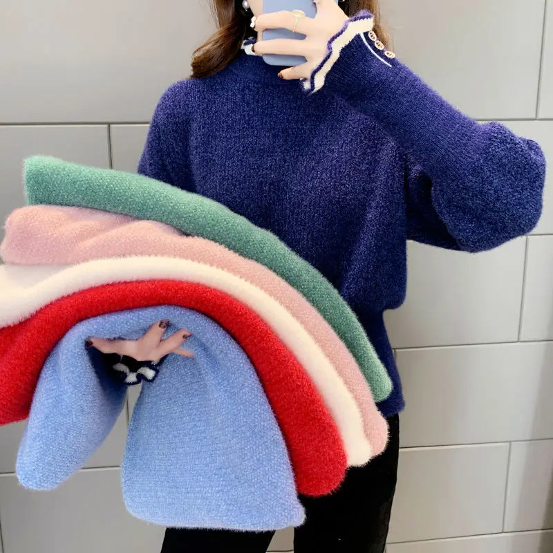 Пуловер для девушек с ворсом и мехом, плюшевый пуловер с круглым вырезом, теплый свитер, женские свитера, Женский приталенный Топ для девушек, тканевое верхнее пальто
Пуловер для девушек с ворсом и мехом, плюшевый пуловер с круглым вырезом, теплый свитер, женские свитера, Женский приталенный Топ для девушек, тканевое верхнее пальто
