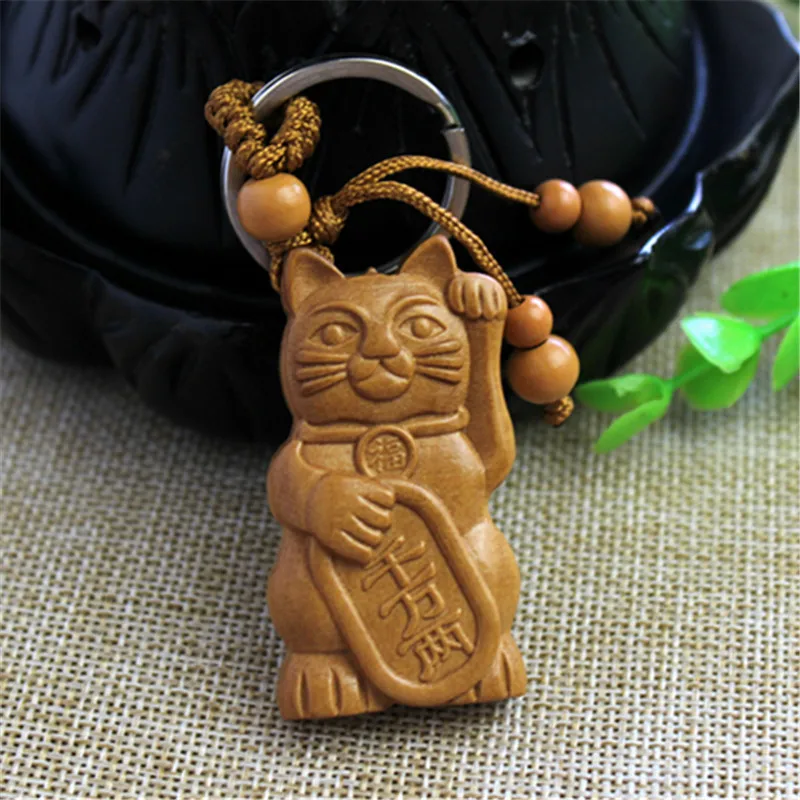 Fortune Cat Cute Keychain Peach Wood Carving Animal Pendant Car Key Chain Bag Ornaments Jewelry Accessories Lucky Fortune Gifts
Fortune Cat Cute Keychain Peach Wood Carving Animal Pendant Car Key Chain Bag Ornaments Jewelry Accessories Lucky Fortune Gifts