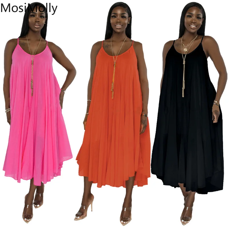 MosiMolly Chiffon Dress Women Beach Dress Midi Dress Strap A Line Dress 2023 Summer Dress Big Pendulums Dress
MosiMolly Chiffon Dress Women Beach Dress Midi Dress Strap A Line Dress 2023 Summer Dress Big Pendulums Dress