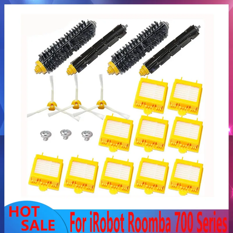 High Quality Bristle Brush Flexbile Beater Side Brush Hepa Filter kit For iRobot Roomba 700 Series 770 780 790
High Quality Bristle Brush Flexbile Beater Side Brush Hepa Filter kit For iRobot Roomba 700 Series 770 780 790