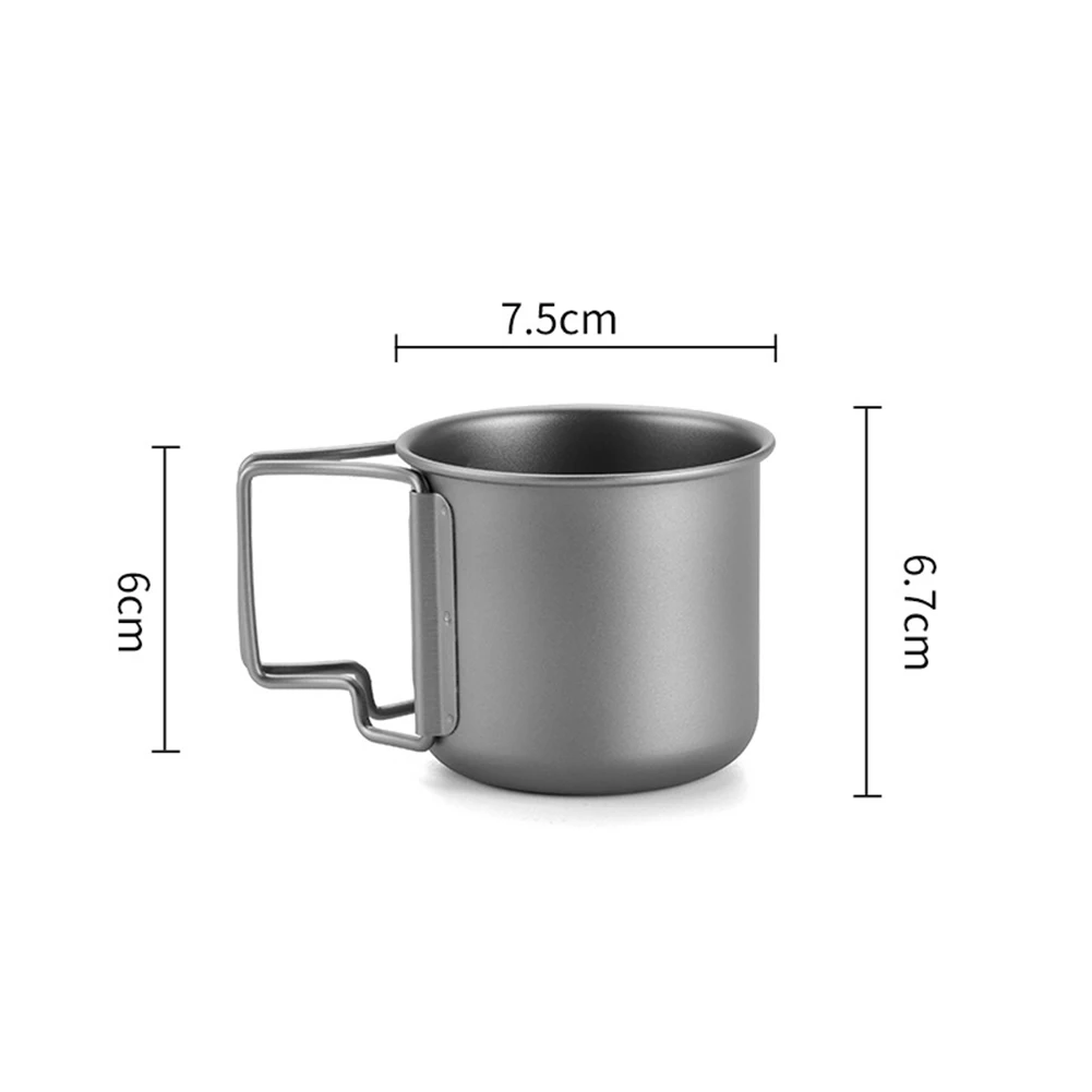 Foldable Hhandle Titanium Cup Ergonomically Designed Gray Home Use Outdoor Camping Picnic Comes With A Dust Cover
Foldable Hhandle Titanium Cup Ergonomically Designed Gray Home Use Outdoor Camping Picnic Comes With A Dust Cover