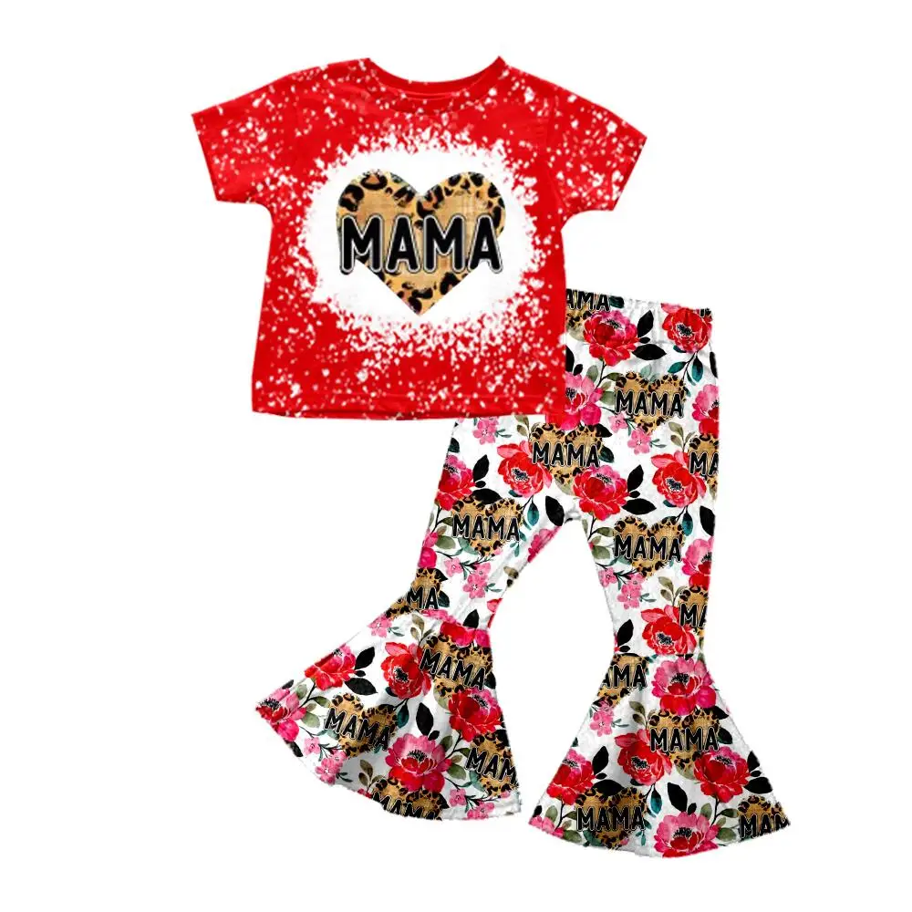 Fashion Baby Girl Clothes Set Match Romper Dress Mama Heart Short Sleeve Round Neck Top flower Bell Bottom Pants Set
Fashion Baby Girl Clothes Set Match Romper Dress Mama Heart Short Sleeve Round Neck Top flower Bell Bottom Pants Set