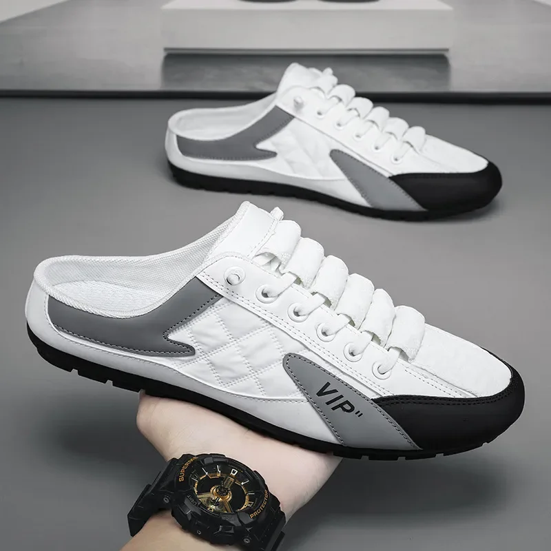 2023 Fashion men New Style lat-soled Wild Flat-bottomed Summer Thin Section Baotou Half Slippers
2023 Fashion men New Style lat-soled Wild Flat-bottomed Summer Thin Section Baotou Half Slippers