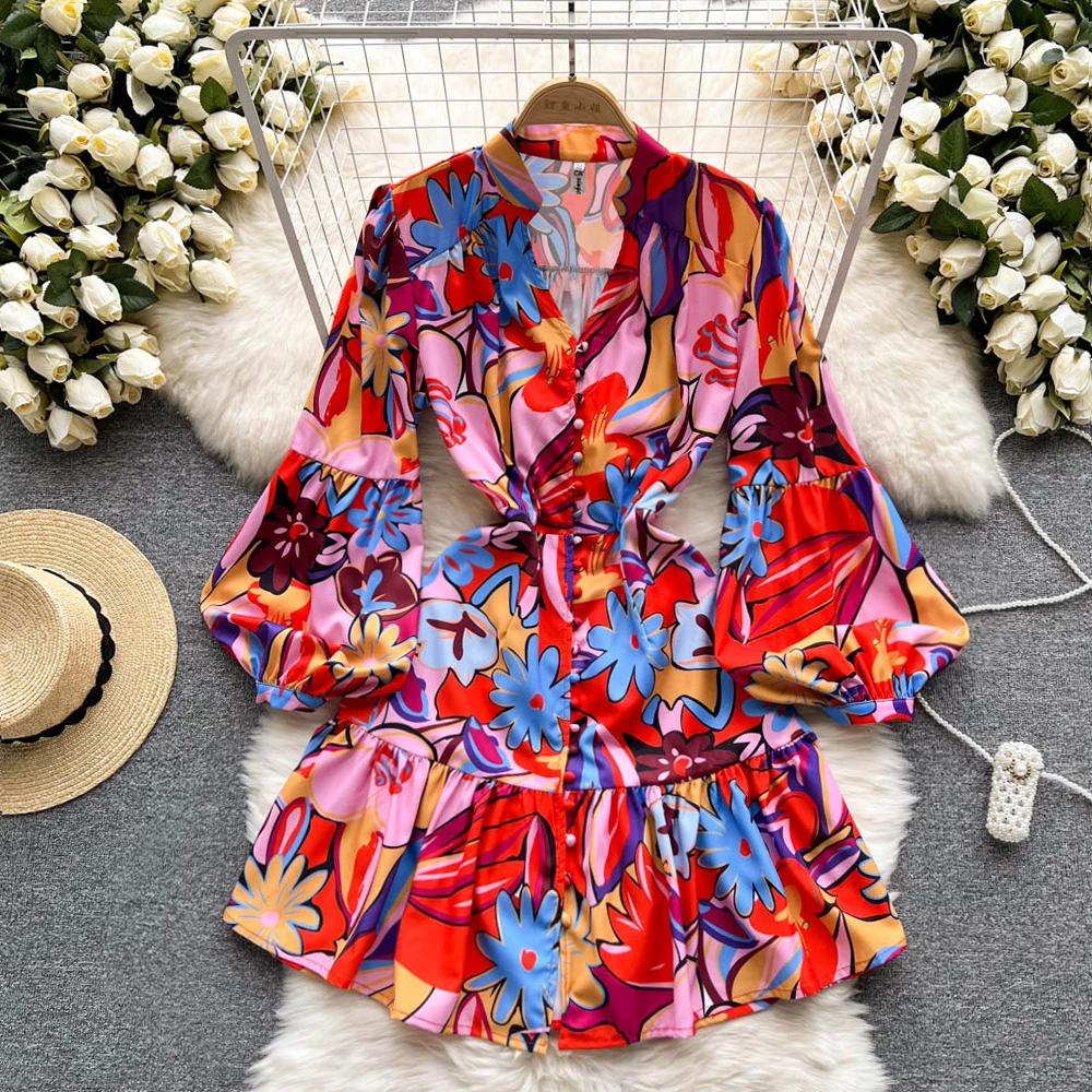 VANOVICH Temperament V-neck Vintage Print Dress Women's 2022 Summer New French Style High-waist Lantern Sleeve A-line Dress
VANOVICH Temperament V-neck Vintage Print Dress Women's 2022 Summer New French Style High-waist Lantern Sleeve A-line Dress