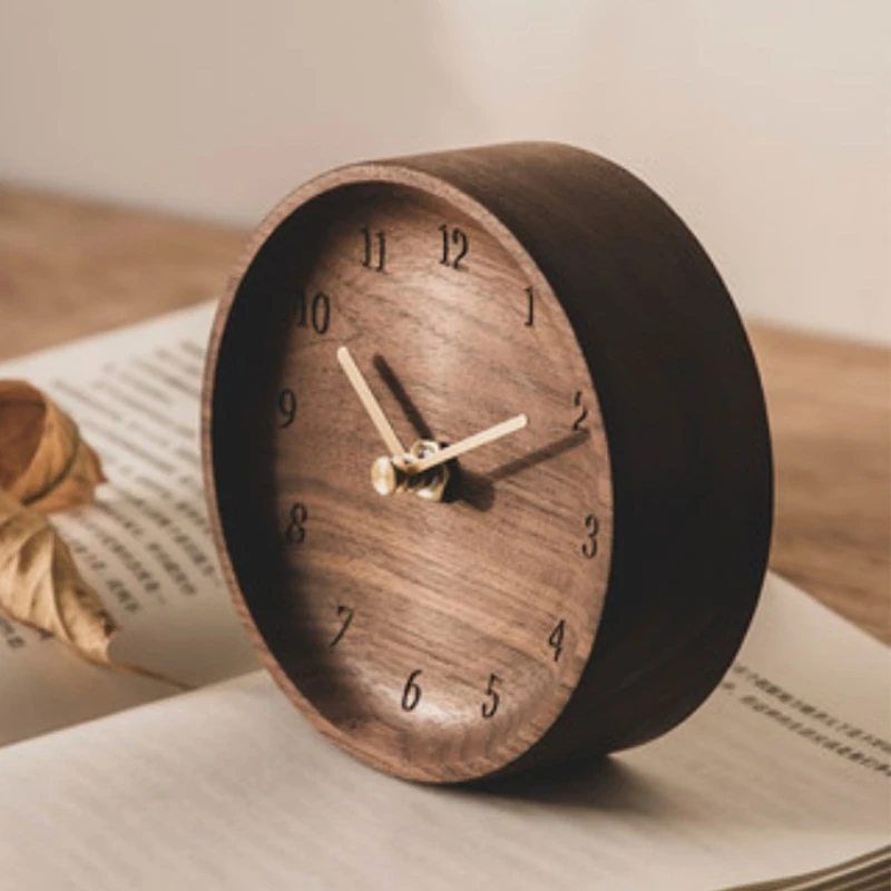 Black Walnut Solid Wood Small Table Clock Book Desktop Pendulum Clock Solid Wood Bedside Table Clock Decoration Mini Small Clock
Black Walnut Solid Wood Small Table Clock Book Desktop Pendulum Clock Solid Wood Bedside Table Clock Decoration Mini Small Clock