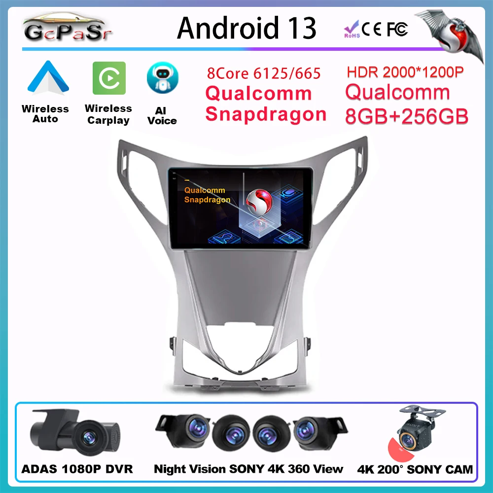 Qualcomm Android Player For Hyundai Azera 2 II 2011 - 2014 Car Radio Carplay Navigation GPS Auto DSP 4G BT Wifi No 2din DVD CPU
Qualcomm Android Player For Hyundai Azera 2 II 2011 - 2014 Car Radio Carplay Navigation GPS Auto DSP 4G BT Wifi No 2din DVD CPU