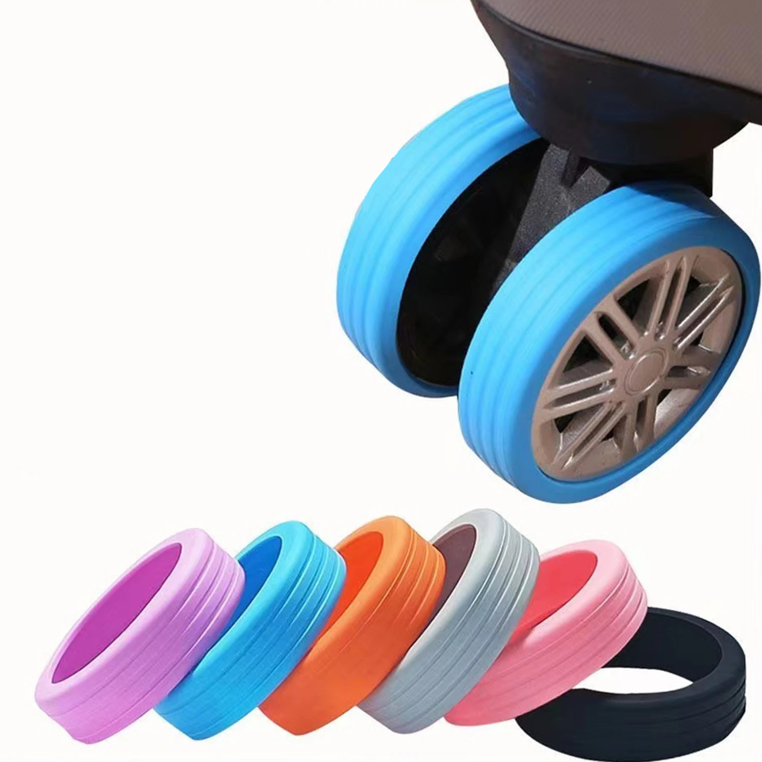 4Pcs Silicone Wheels Protector For Luggage Luggage Wheels Protector Cover Suitcase Reduce Noise Wheels Cover
4Pcs Silicone Wheels Protector For Luggage Luggage Wheels Protector Cover Suitcase Reduce Noise Wheels Cover