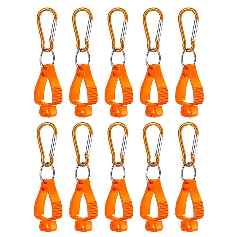 Зажимы для перчаток 10 шт., держатели для перчаток, зажимы для ремня с металлическими карабинами для строительных работников