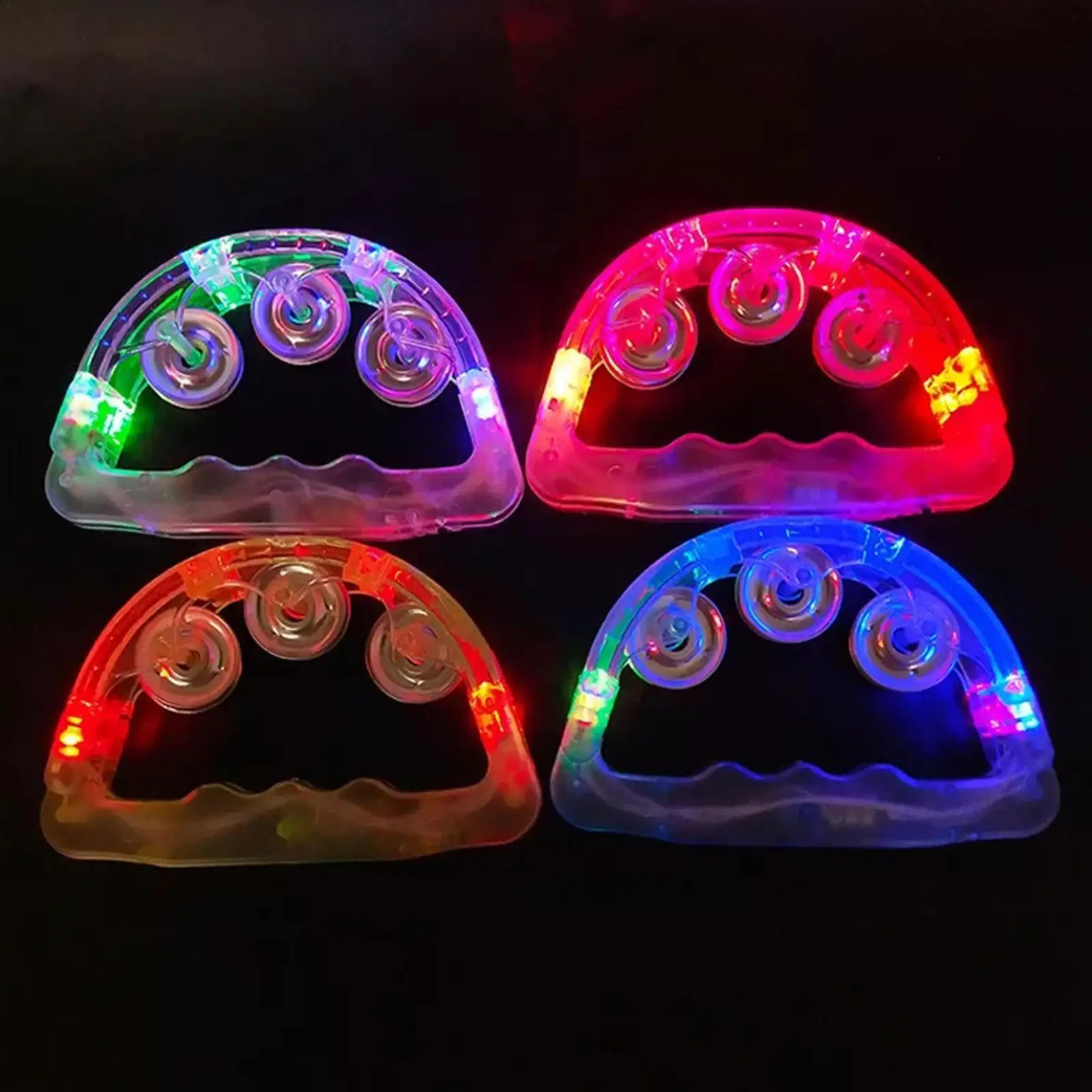Handheld Light Up Tambourine Percussion LED Noisemakers Flashing Rattle Bell Concert Party Events Sensory Musical Instrument
Handheld Light Up Tambourine Percussion LED Noisemakers Flashing Rattle Bell Concert Party Events Sensory Musical Instrument
