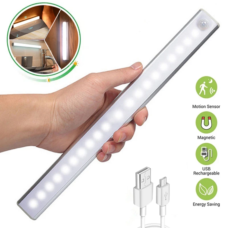 Motion Sensor Light Wireless LED Night Light USB Rechargeable Night Lamp For Kitchen Cabinet Wardrobe Lamp Staircase Backlight
Motion Sensor Light Wireless LED Night Light USB Rechargeable Night Lamp For Kitchen Cabinet Wardrobe Lamp Staircase Backlight