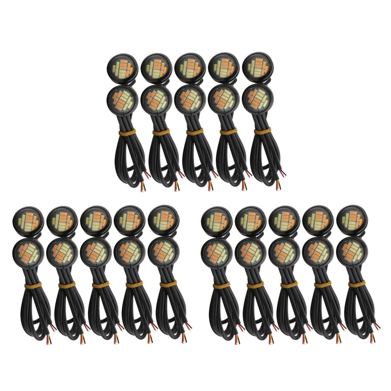 30 Pcs 12V 23Mm Dual Color Switchback 4014 SMD 12 LED DRL Eagle Eye Daytime Light Car Motor Turn Lights
30 Pcs 12V 23Mm Dual Color Switchback 4014 SMD 12 LED DRL Eagle Eye Daytime Light Car Motor Turn Lights