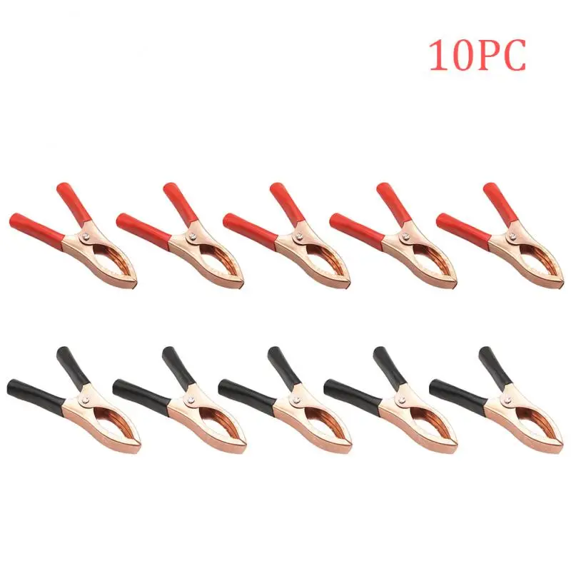 2Pcs/10Pcs 30A 70mm Crocodile Car Caravan Van Battery Test Lead Clips Insulated Alligator Clamp High Quality Red + Black 
2Pcs/10Pcs 30A 70mm Crocodile Car Caravan Van Battery Test Lead Clips Insulated Alligator Clamp High Quality Red + Black