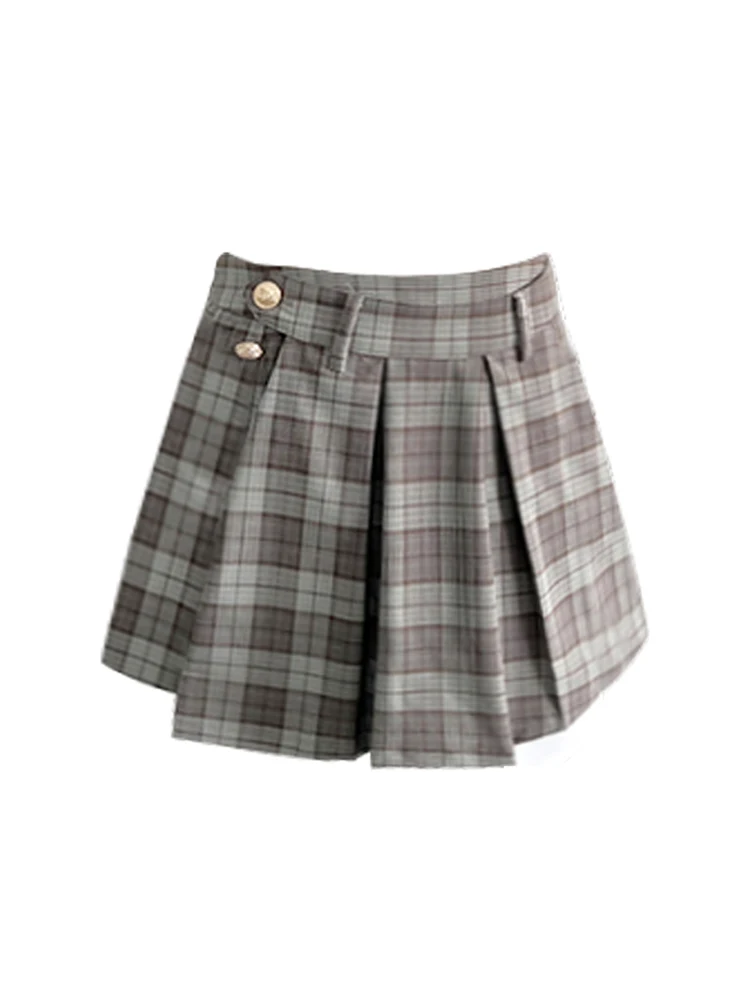 Женская юбка в клетку Harajuku Y2k Kawaii, зеленая, с высокой талией, в Корейском стиле, винтажная короткая трапециевидная мини-юбка для девушек 
Женская юбка в клетку Harajuku Y2k Kawaii, зеленая, с высокой талией, в Корейском стиле, винтажная короткая трапециевидная мини-юбка для девушек