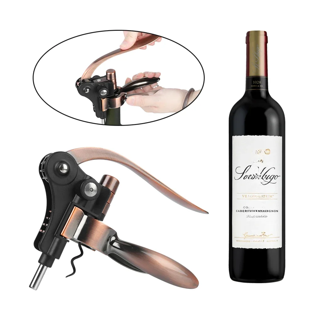Zinc Alloy Wine Bottle Opener Convenient Wine Tool Kitchen Bar Lever Corkscrew Cork Drill Lifter Kitchen Rabbit Ear Shape Opener
Zinc Alloy Wine Bottle Opener Convenient Wine Tool Kitchen Bar Lever Corkscrew Cork Drill Lifter Kitchen Rabbit Ear Shape Opener