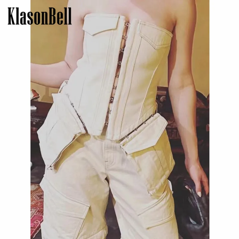 4,19 темпераментная Модная Джинсовая майка KlasonBell со съемным карманом без бретелек на пуговицах
4,19 темпераментная Модная Джинсовая майка KlasonBell со съемным карманом без бретелек на пуговицах