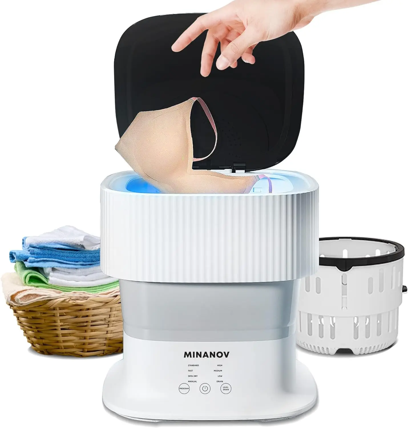 Portable Washing Machine - Automatic Foldable Washing machine with Blue Light- For Underwear, Socks, Baby Clothes, Towels - Coll
Portable Washing Machine - Automatic Foldable Washing machine with Blue Light- For Underwear, Socks, Baby Clothes, Towels - Coll