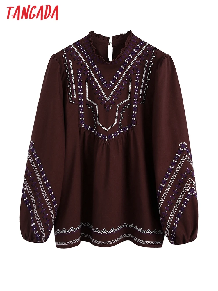 Tangada Women Retro Embroidery Cotton Linen Blouse Shirt Long Sleeve 2022 Chic Female Shirt Tops CE74
Tangada Women Retro Embroidery Cotton Linen Blouse Shirt Long Sleeve 2022 Chic Female Shirt Tops CE74