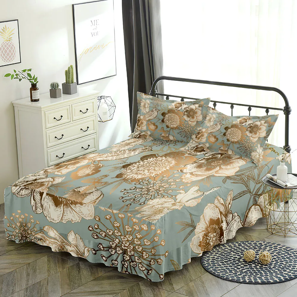 Seamless Shabby Chic Flowers Fitted Drape Sheet Set Mattress Protector with Pillow Cases
Seamless Shabby Chic Flowers Fitted Drape Sheet Set Mattress Protector with Pillow Cases