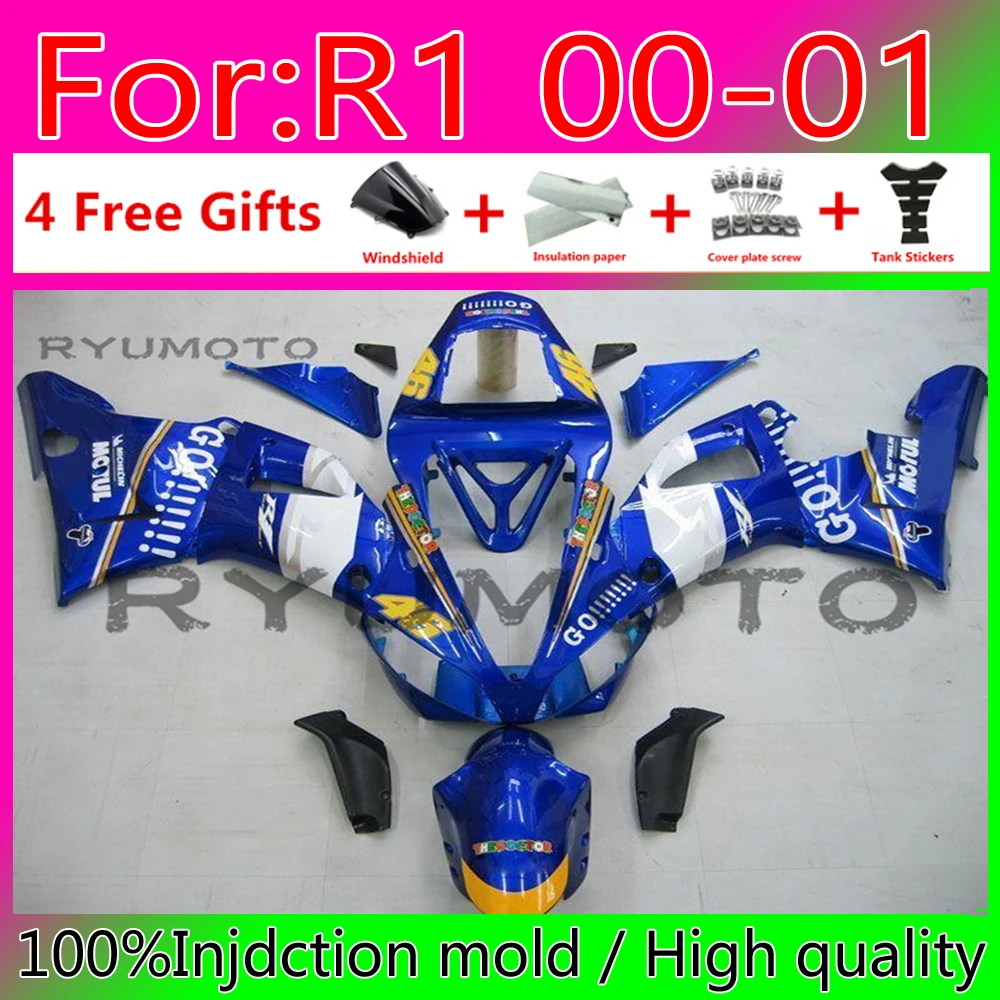 Motorcycle Injection mold fairings kit for YAMAHA YZF R1 YZF1000 00 01 R1 bodywork fairing YZFR1 2000 2001
Motorcycle Injection mold fairings kit for YAMAHA YZF R1 YZF1000 00 01 R1 bodywork fairing YZFR1 2000 2001