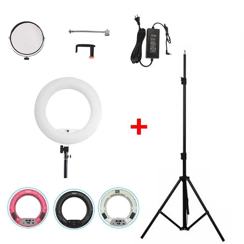 Yidoblo White FD-480II 18" Studio Dimmable Ring Light 5500K 480 LED Video Light Lamp Photographic Lighting + Tripod (200cm)
Yidoblo White FD-480II 18" Studio Dimmable Ring Light 5500K 480 LED Video Light Lamp Photographic Lighting + Tripod (200cm)